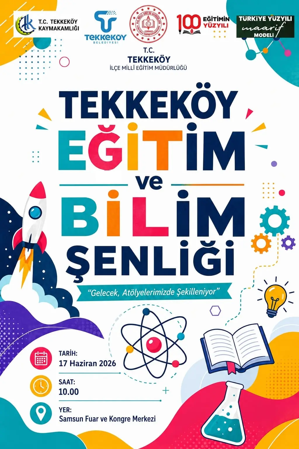 Tekkeköy Eğitim ve Bilim Şenliği afişi