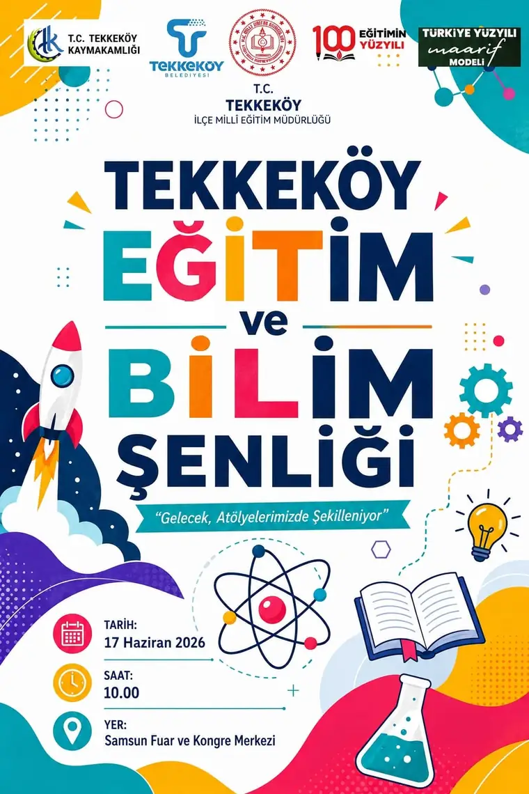 Tekkeköy Eğitim ve Bilim Şenliği afişi